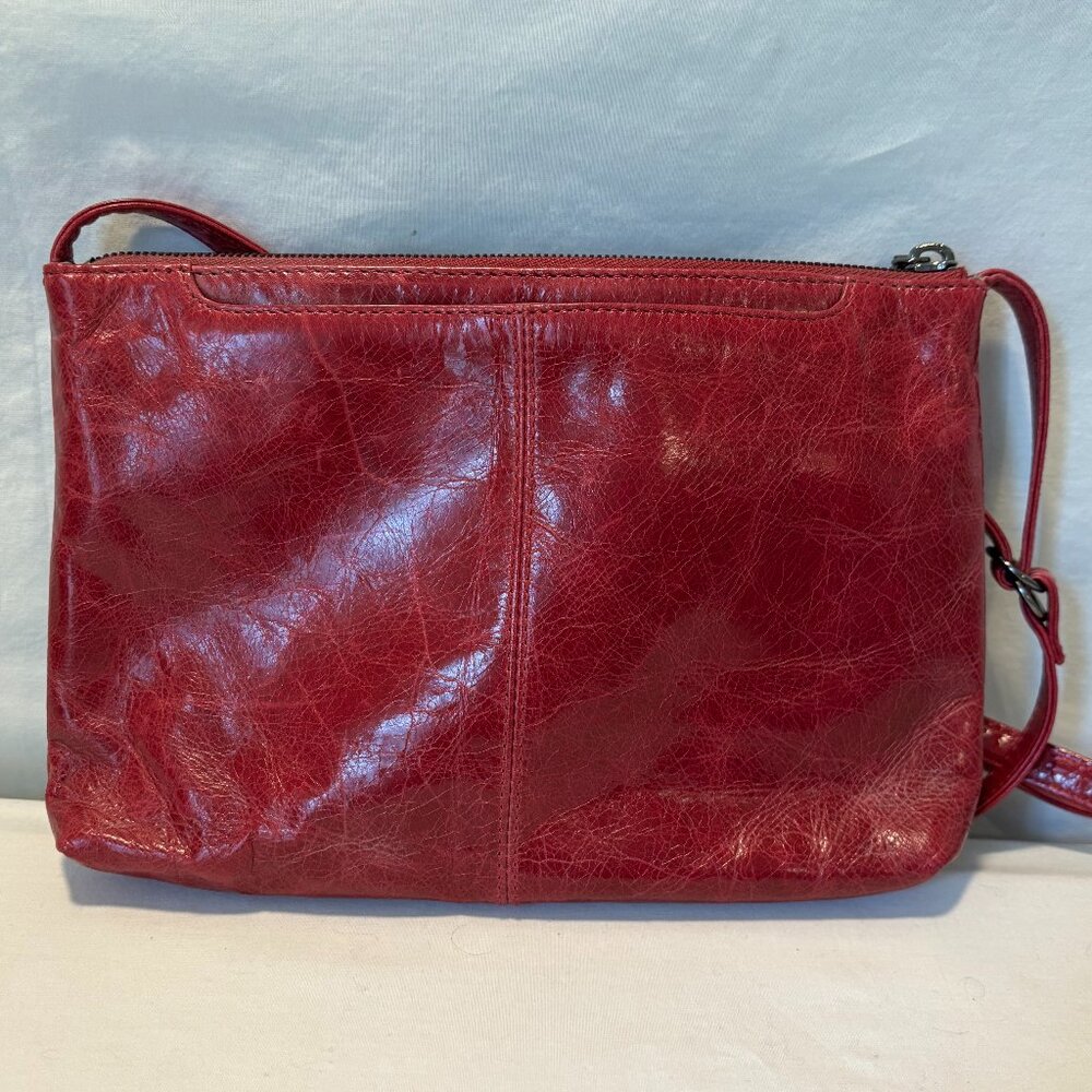 Hobo The Original Mara Crossbody Purse Red/Burgundy Genuine Leather